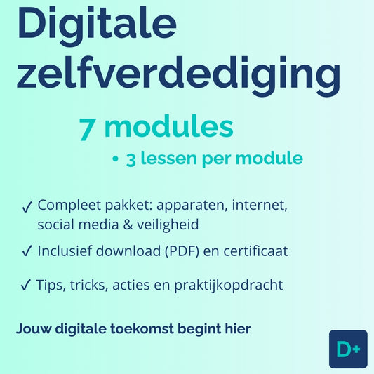 Premium cursus Digitale Zelfverdediging tegen online oplichting — DigiPlus